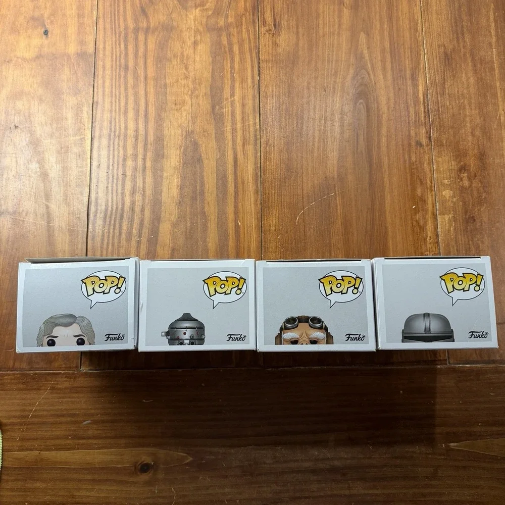Star Wars Funko Pop Lot of 4 Mandalorian Chrome Amazon Exclusive Luke IG-11